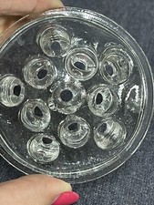 Large 3  Clear Glass Flower Frog for Flower Arrangements. 11 Holes  Footed N3