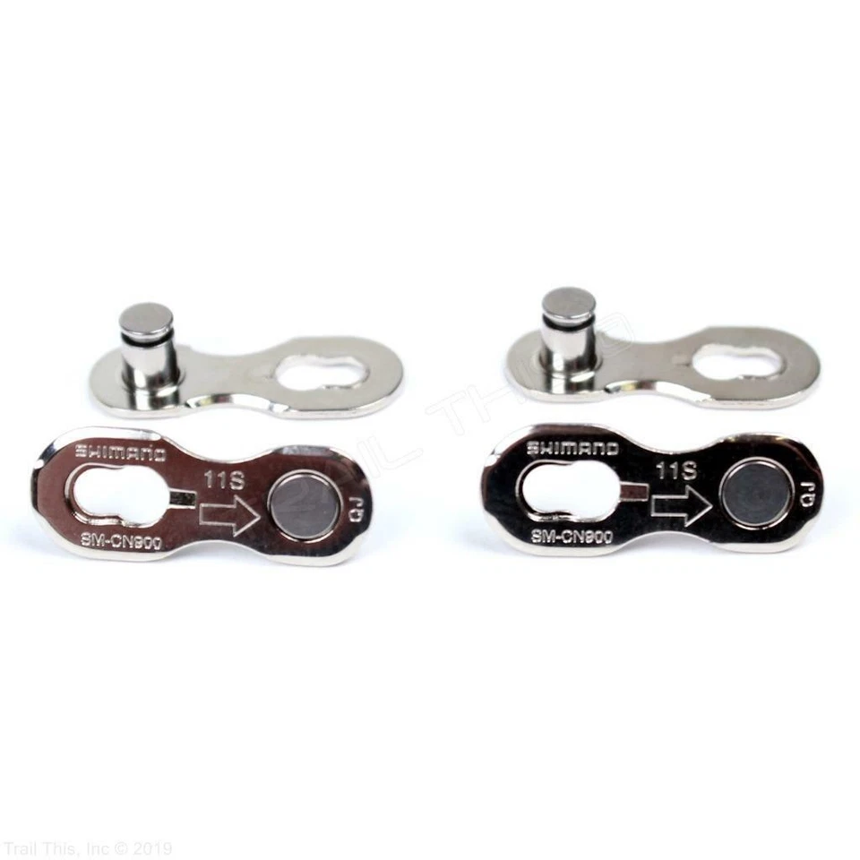Two (2) Pair Shimano 11-Speed SM-CN900 Bike Chain Quick Links fits HG601/701/901 - Image 2 of 3