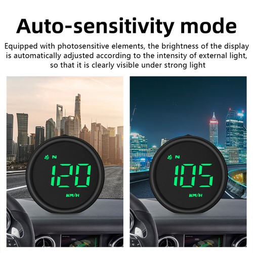 Digital GPS Speedometer Car HUD Head Up Display Overspeed Alarm Compass KMH MPH - Picture 5 of 13