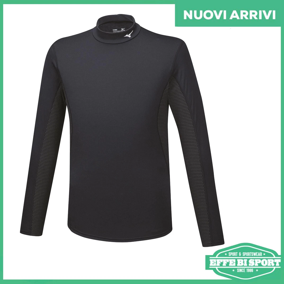 Maglia lupetto uomo Mizuno t shirt termica manica lunga sport