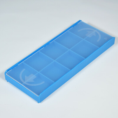 10 Stück Insert Boxen Verpackung für Wendeplatten 26 x 26 x 8 mm in hellblau