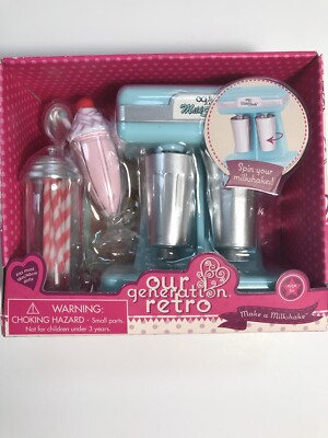 New Our Generation Retro MAKE A MILKSHAKE machine For 18  Doll