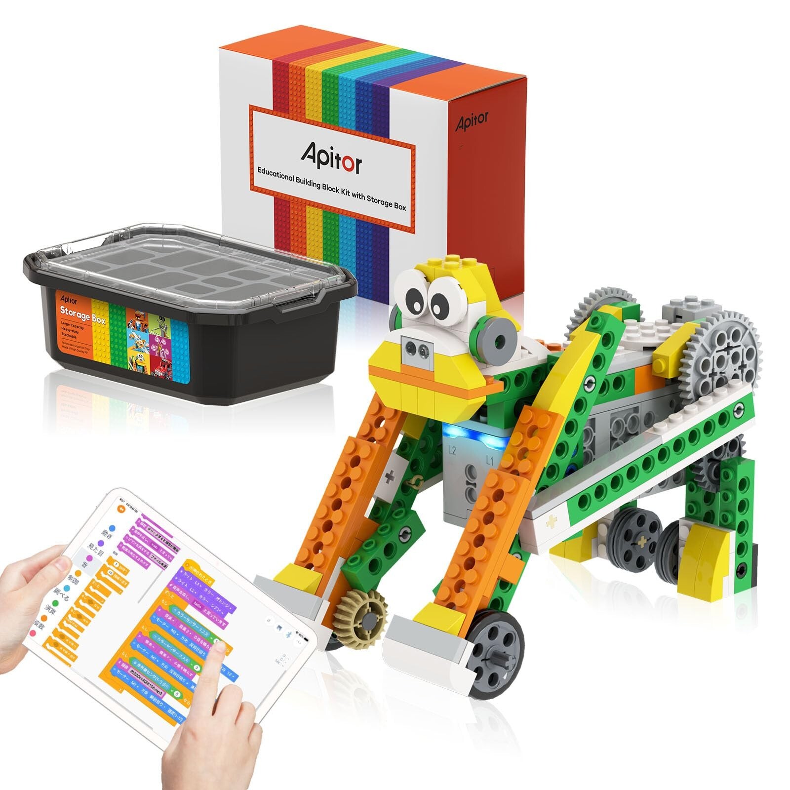 Apitor STEM 20-in-1 Education Coding Robot Toys, Coding Robot Kit DIY Buildin...