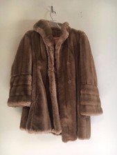 Tissavel Country Pacer Tan Women Fur Coat Winter Formal Size 10