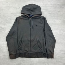 Vintage Polo Ralph Lauren Sweatshirt Size Medium Gray Full Zip Hoodie Small Logo