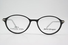 Vintage Glasses Terri Brogan 8960 Black Silver Oval Eyeglass Frame