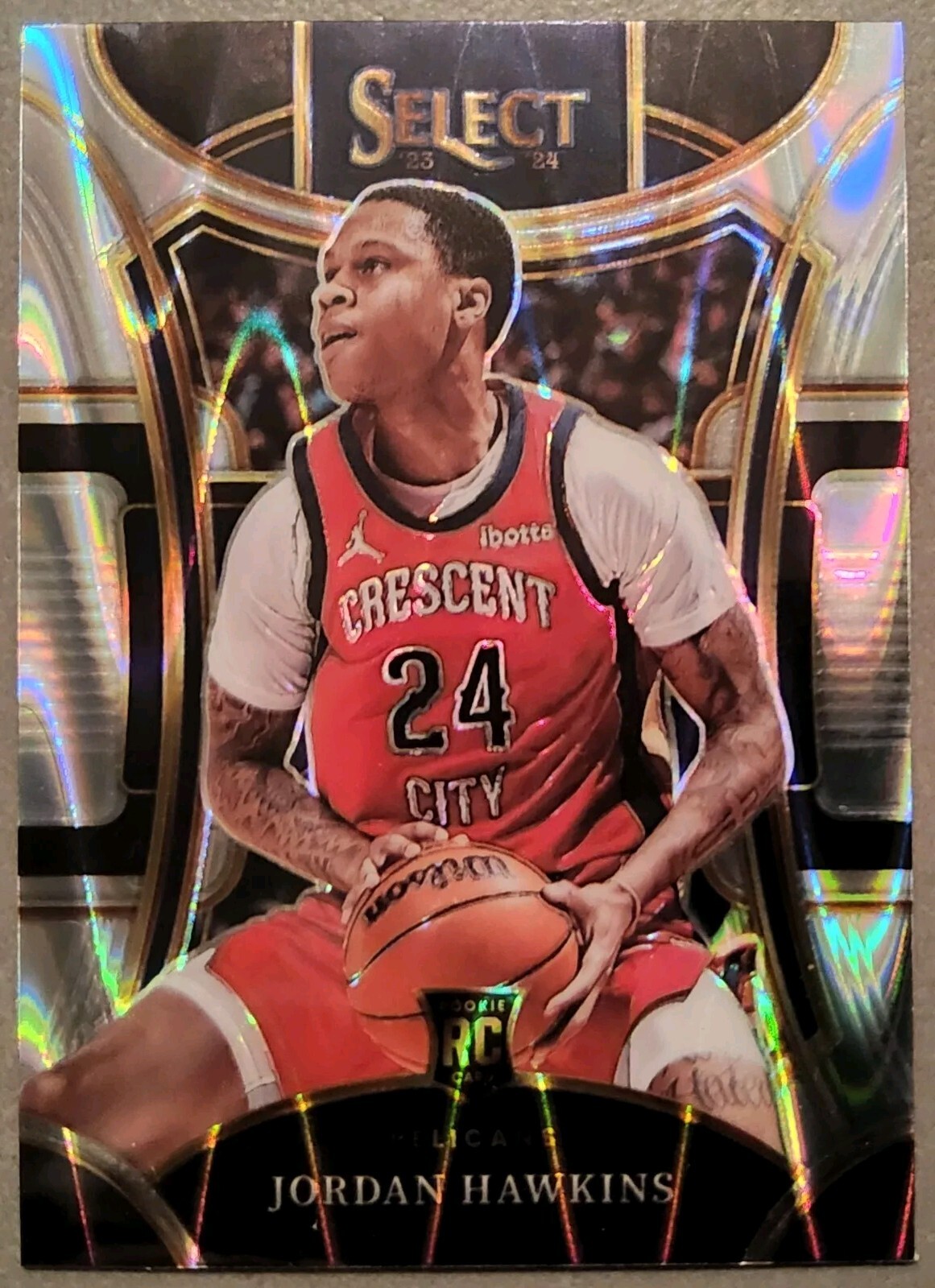 2023-24 Panini Select Jordan Hawkins Mezzanine Tectonic Prizm RC #334 Pelicans