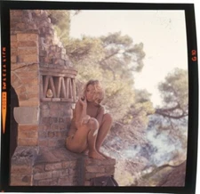 Jane Fonda 1964 Barefoot Bikini Photo Shoot Original 2.25 x 2.25 Transparency