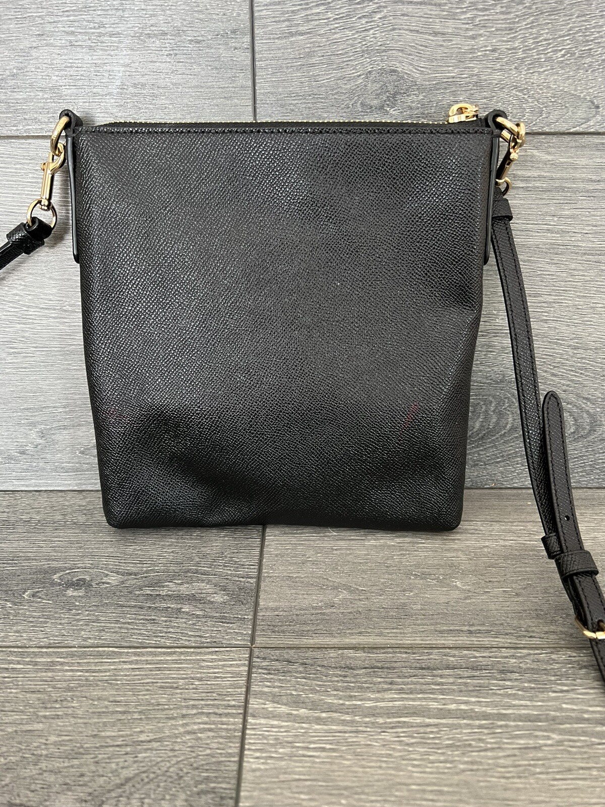 COACH Crossgrain Messenger Crossbody Bag Black Color Gem