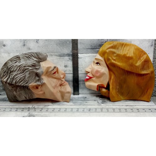 Vintage Bill and Hillary Clinton Halloween Masks 0473 - Picture 3 of 14