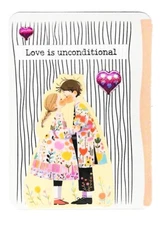 ACEO Art Trading Card ATC Original Collage OOAK Unconditional Love Kissing Gems