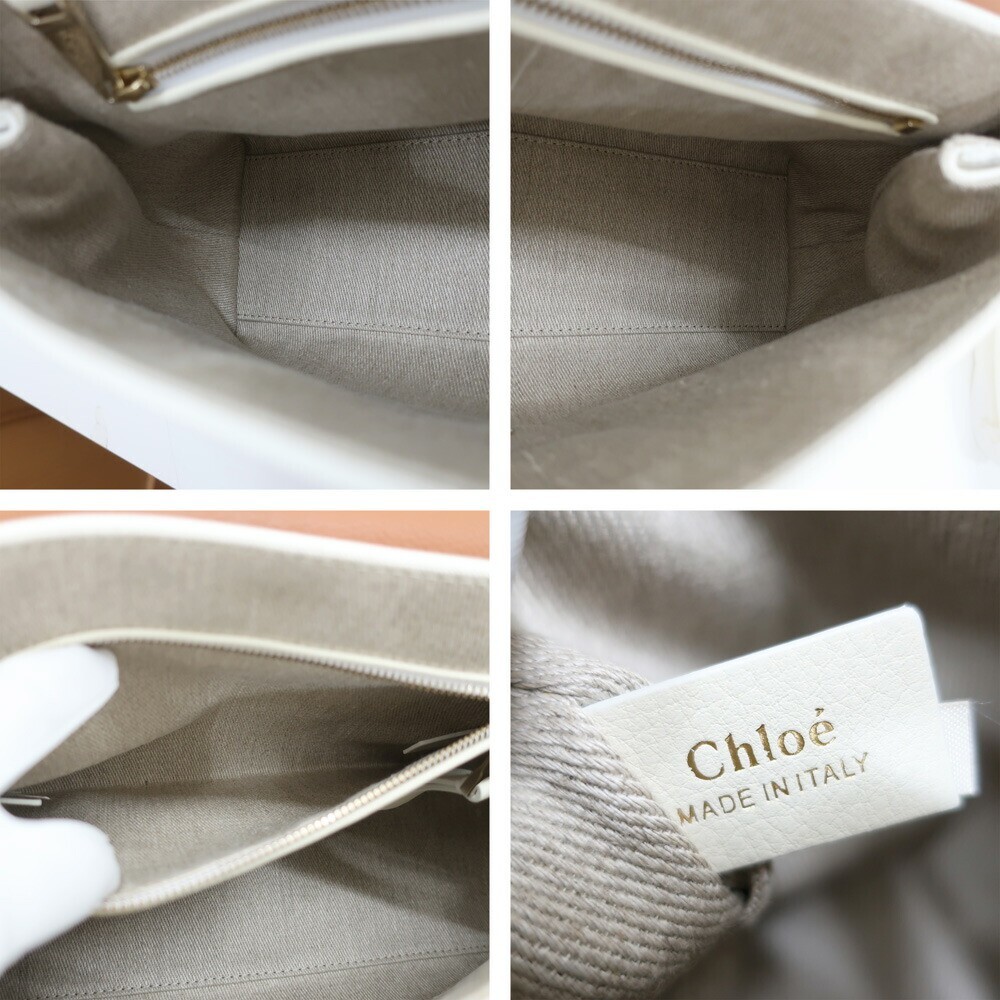 outlet【Chloe】Penelope☆White Medium Soft ショルダーバッグ Chloe PENELOPE 2WAY Handbag Shoulder Bag Leather White Gold