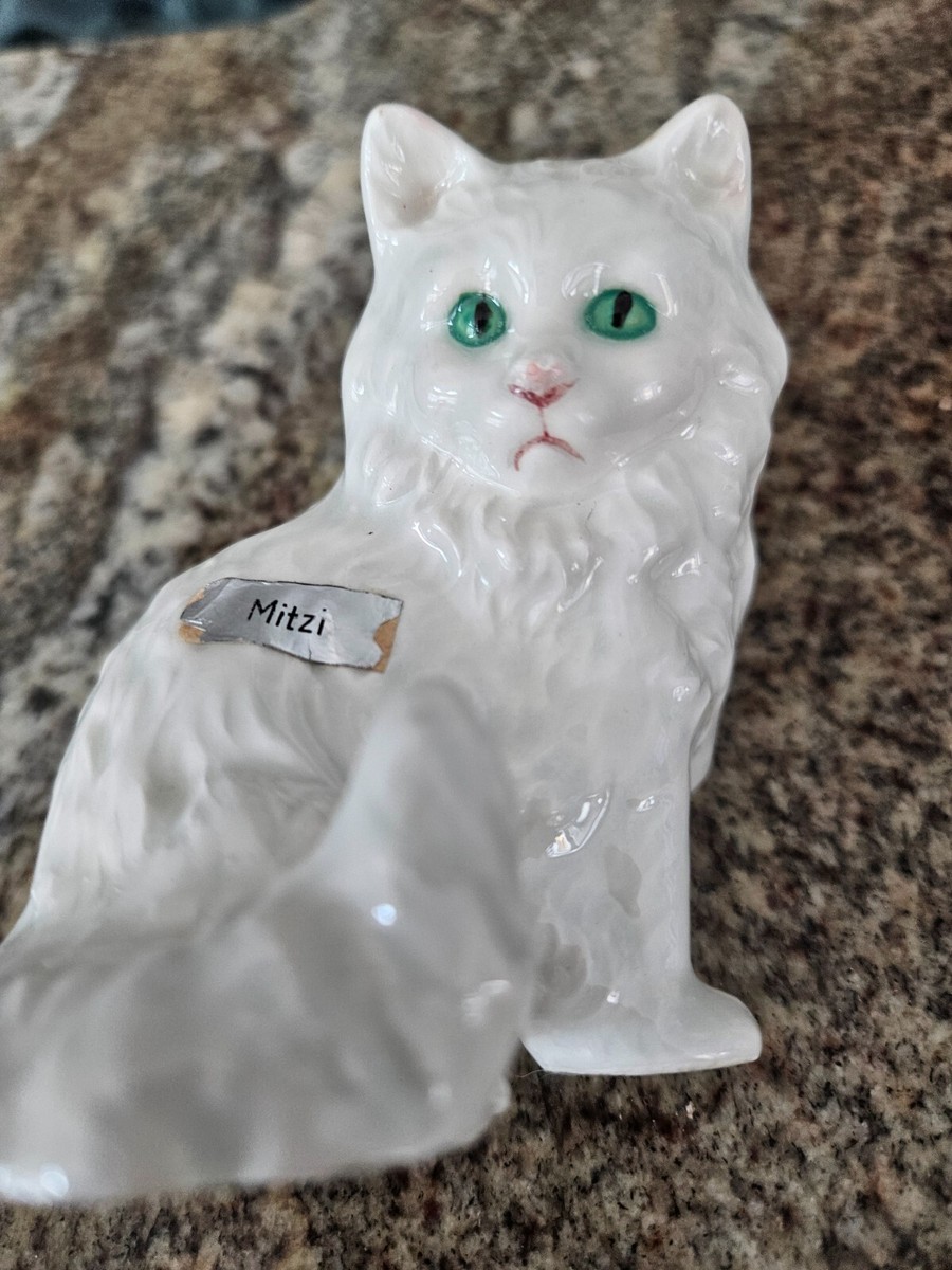 4 Vintage Goebel West Germany Mitzi Cat & 3 Other Cats Porcelain