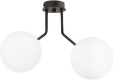 Plafoniera Moderna Bianca Nera Plafoniera 2X40W/E14 IP20 1138/2 Nova - 2