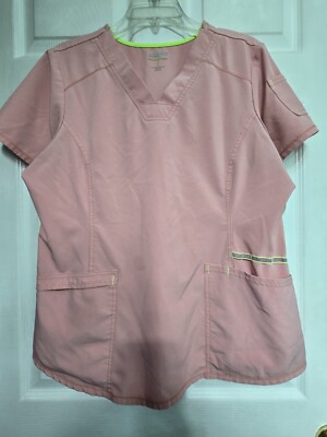 SCRUBSTAR SCRUB TOP size M-Melon/''Peaches & Cream''-Chest 22.5''/L 27.5''