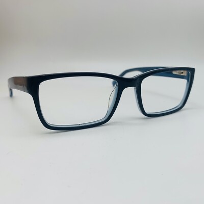 SPECSAVERS Brille BLAU ECKIG Brillengestell MOD: ABGERIEBEN