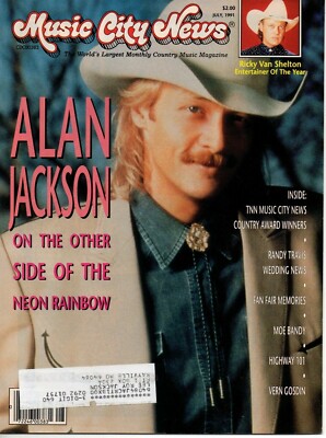Music City News July 1991 Alan Jackson Randy Travis Moe Bandy Ricky Van ...