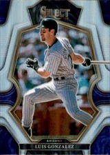 Luis Gonzalez 2023 Panini Select Silver Prizm #145 Parallel Diamondbacks Holo