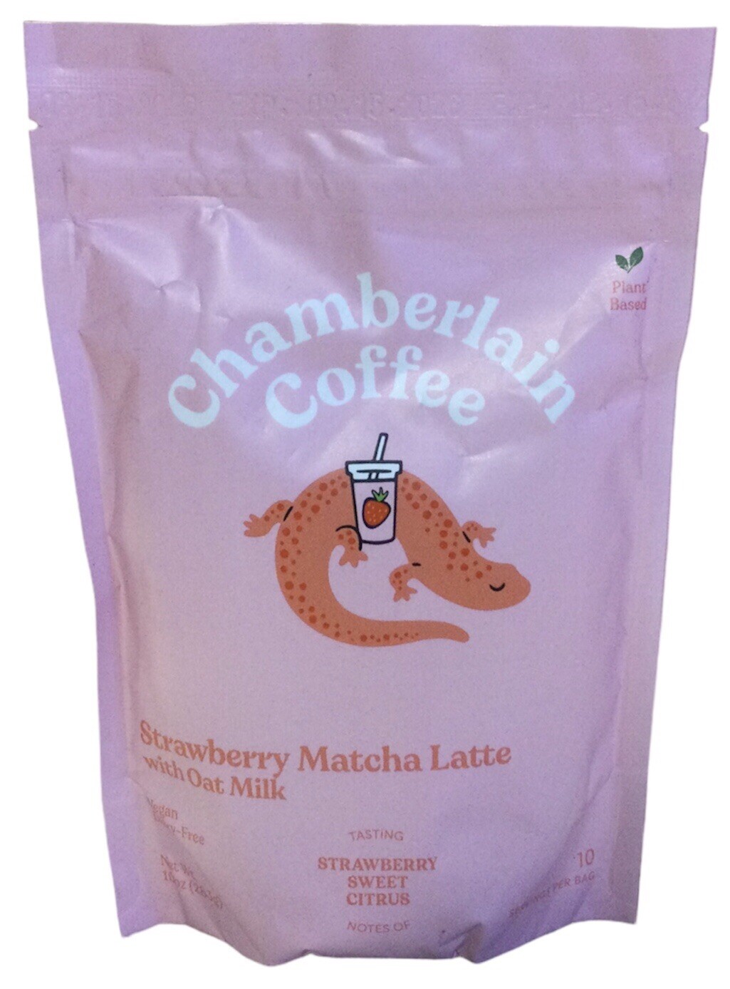Chamberlain Café Fresa Matcha Latte con Leche de Avena Bolsa de 10 OZ Sin Lácteos