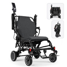 2025 Two Battery 500W Carbon Fiber Electric Wheelchair All Terrain For Airline