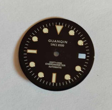 QUADRANTE 31MM DATARIO X OROLOGIO MECCANICO AUTOMATICO  SEIKO NH35 VERDE NERO @