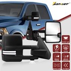 2X Switchback Tow Mirrors Fit 2002-2008 Dodge Ram Smoked LED Power Glass Heated