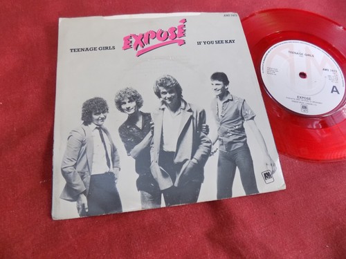 EXPOSE Teenage girls 7" Red NEW WAVE Powerpop - Picture 2 of 2