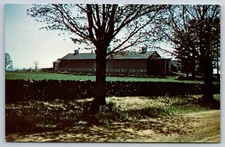 Shaker Barn Canterbury New Hampshire Postcard Built 1858 Destroyed by Fire 1973