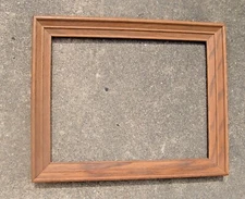 Vintage Solid Tiger Oak Picture Frame fits 16.5 x 13.5