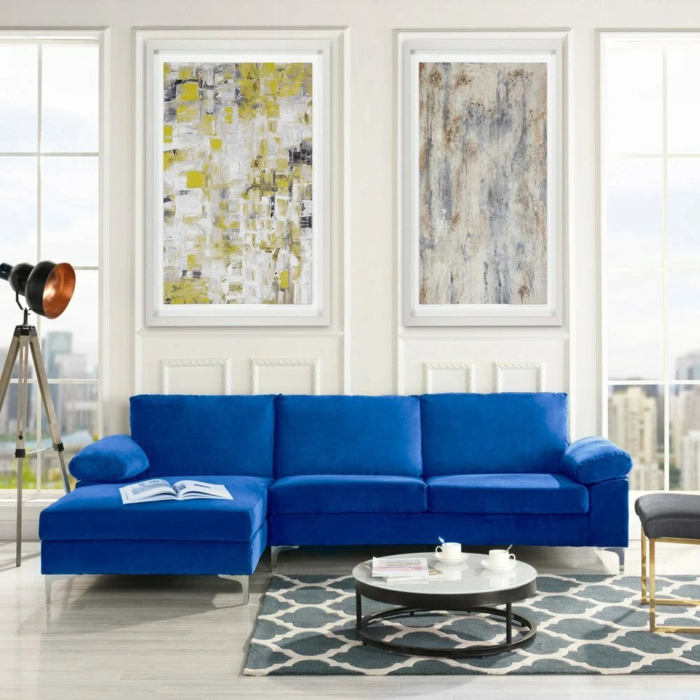Blue Sectional Sofa With Chaise Matttroy