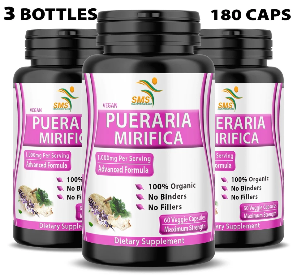 PUERARIA MIRIFICA PILLS 5000mg DIETARY SUPPLEMENT ORGANIC CAPSULES 180 CAPS - Image 2 of 4