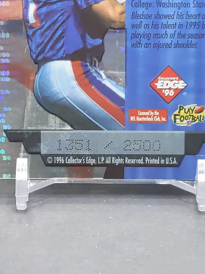 1996 Collectors Edge Presidents Reserve Air Force One Drew Bledsoe /2500 - Image 3 of 3