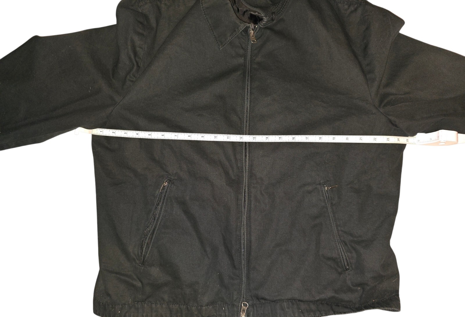 Men's Express Solid Zip Bomber Jacket, Size XL Bl… - image 10