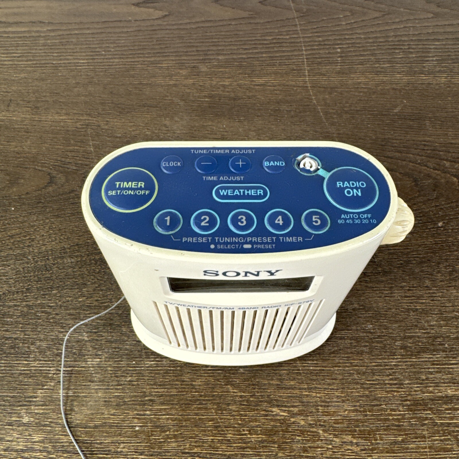 SONY Shower Mate FM/AM 4 Band Radio TV Weather ICFS79V eBay