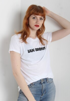 Ian Brown 2009 Damen Tour T-Shirt - weiß - Größe Large L (A30)