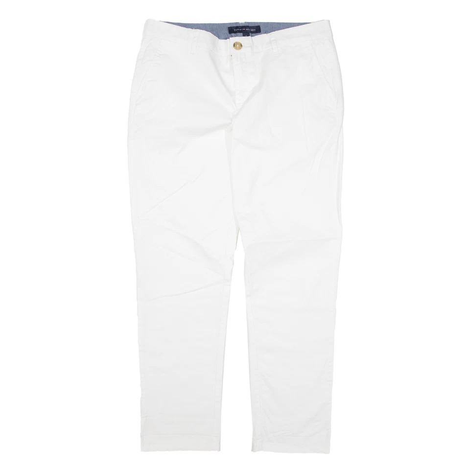 TOMMY HILFIGER Trousers White Regular Straight Womens W31 L27