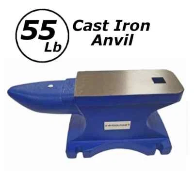 TOOLZONE Large Blacksmiths Anvil 55Lb (25kg) Cast Iron Metal Working Anvil Heavy Duty
