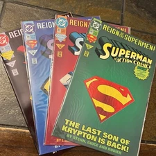 Reign Of the SUPERMEN! Set Of all Four Colors  1993 issues 501, 687, 22, 78