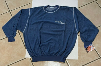 Schiesser Beautiful Moments sweater womens 2XL 44 long sleeve blue new