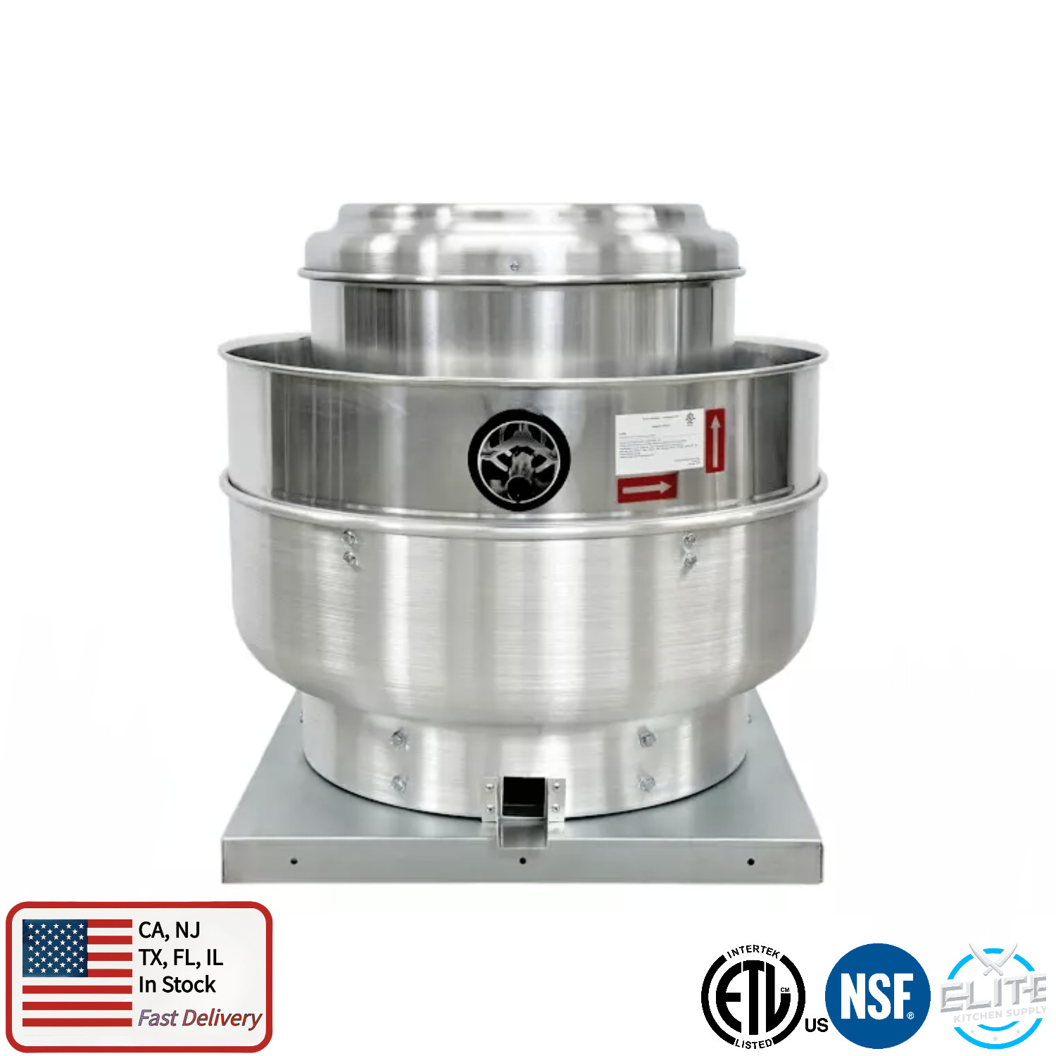 NSF Restaurant Canopy Hood Direct Drive Upblast Exhaust Fan 1 HP 2100-3900 CFM