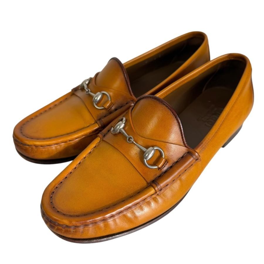 GUCCI Women's Horsebit Leather Loafers Dress Shoes Size:35/JP:22 141104K Authen