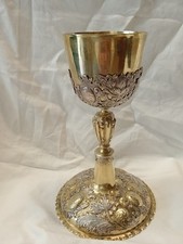 calice liturgico in argento e vermeil sec XVIII- Napoli