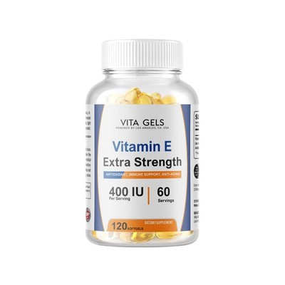 Vitamin E Natural 400 Iu 120 Softgels D-Alpha Tocopherol Tocopherols-Anti-aging