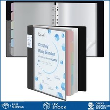 Image of Professional A4 Presentation Ring Binder with 50 Clear Pockets and 6 Dividers
