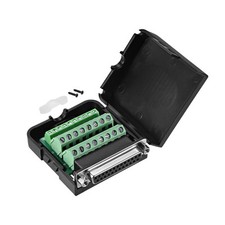 D-sub DB25 Breakout Board Connector with Case 2 Row Female Port with Nuts