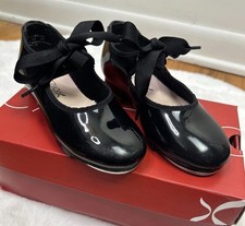 Capezio Girls Size 11M Jr Tayette Tap Shoes Black Mary Jane