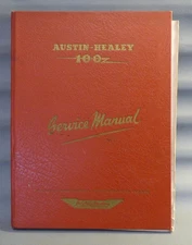 EX++ HARDBACK 1956 AUSTIN HEALEY 100 SERVICE MANUAL + BN2 SUPPLEMENT FROM 1956