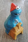 Vintage Late 1980's Sesame Street Cookie Monster Ceramic Ornament 3 1/2" — photo 1