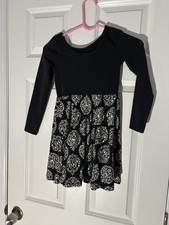 Tea Brand Black Skater Dress Lambs Deer Bunnies Rabbits 7 Spring Dress Winter