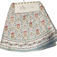 Sigrid Olsen Christmas Tree Skirt 54 Quilted classy ocean shells white green NWT